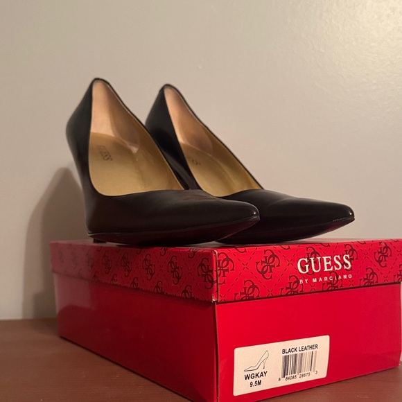 Guess Shoes - Guess Black Leather Heels for Women 9.5